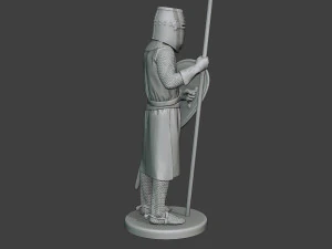knight templar stand spear t1 3D Print Model