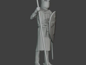 knight templar stand spear t1 3D Print Model