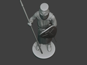 knight templar stand spear t1 Modèles 3D en vedette
