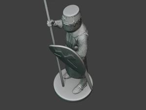 knight templar stand spear t1 3D Print Model