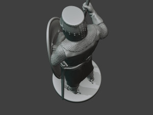 knight templar stand spear t1 Modèles 3D en vedette