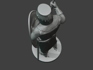 knight templar stand spear t1 3D Print Model