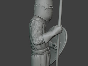 knight templar stand spear t1 Modèles 3D en vedette