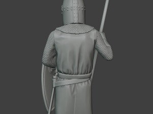 knight templar stand spear t1 Modèles 3D en vedette