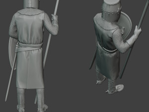 knight templar stand spear t1 Modèles 3D en vedette