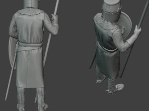 knight templar stand spear t1 3D Print Model