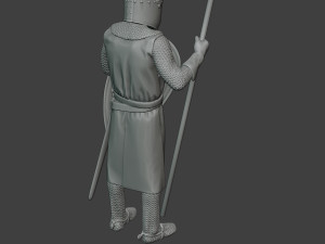 knight templar stand spear t1 Modèles 3D en vedette