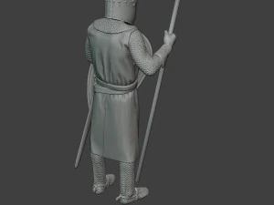 knight templar stand spear t1 3D Print Model