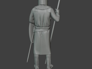 knight templar stand spear t1 Modèles 3D en vedette