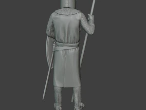knight templar stand spear t1 3D Print Model