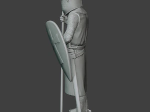 knight templar stand spear t1 3D Print Model