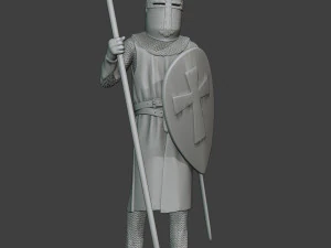 knight templar stand spear t1 3D Print Model