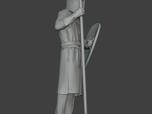 knight templar stand spear t1 Modèles 3D en vedette
