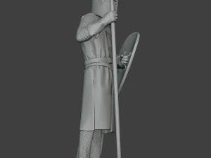 knight templar stand spear t1 3D Print Model