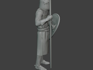 knight templar stand spear t1 Modèles 3D en vedette