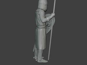 knight templar stand spear t1 Modèles 3D en vedette
