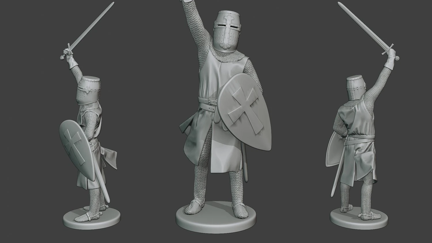 knight templar victory t1 3D Print Model .c4d .max .obj .3ds .fbx .stl .blend 