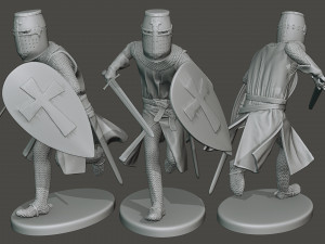 knight templar t1 pack1 Modèles 3D en vedette