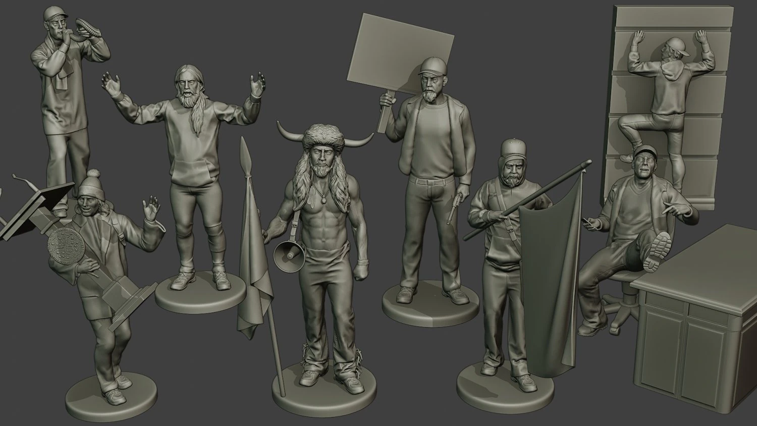 capitol assault forces 3D Print Model .c4d .max .obj .3ds .fbx .stl .blend 