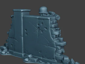 german soldier ww2 cover down g5 3D Print Model