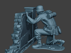 german soldier ww2 cover down g5 3D 打印模型