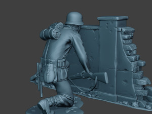german soldier ww2 cover down g5 3D 打印模型