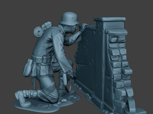 german soldier ww2 cover down g5 3D 打印模型