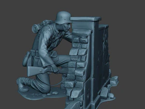 german soldier ww2 cover down g5 3D Print Model