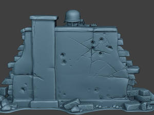 german soldier ww2 cover down g5 3D 打印模型