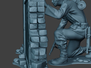 german soldier ww2 cover down g5 3D 打印模型