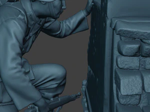 german soldier ww2 cover down g5 3D Print Model