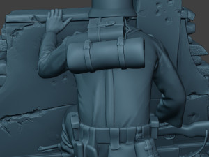 german soldier ww2 cover down g5 3D 打印模型