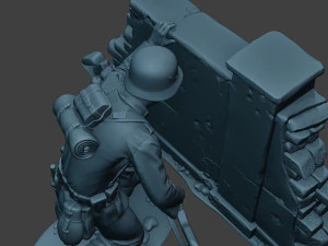 german soldier ww2 cover down g5 3D Print Model