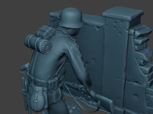 german soldier ww2 cover down g5 3D 打印模型