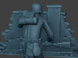 german soldier ww2 cover down g5 3D 打印模型