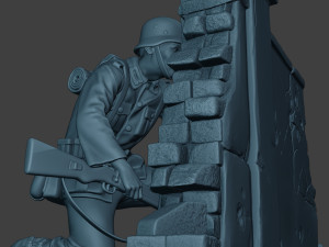 german soldier ww2 cover down g5 3D 打印模型