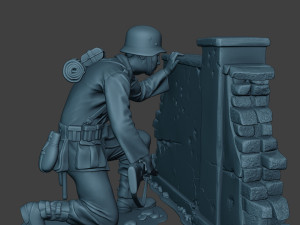 german soldier ww2 cover down g5 3D 打印模型