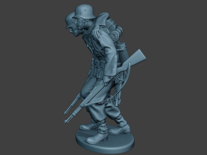 german soldier ww2 help wounded g5 3D-printmodel