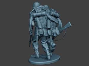 german soldier ww2 help wounded g5 3D-printmodel