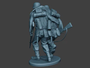 german soldier ww2 help wounded g5 3D Print Model