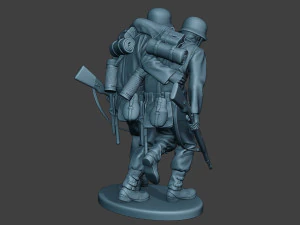 german soldier ww2 help wounded g5 3D Print Model