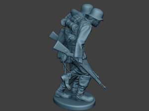 german soldier ww2 help wounded g5 3D-printmodel