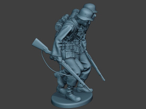 german soldier ww2 help wounded g5 3D-printmodel