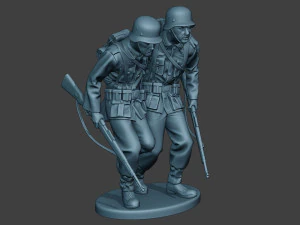 german soldier ww2 help wounded g5 3D Print Model