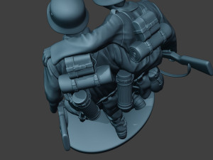 german soldier ww2 help wounded g5 3D-printmodel