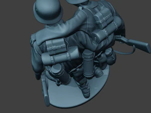 german soldier ww2 help wounded g5 3D Print Model