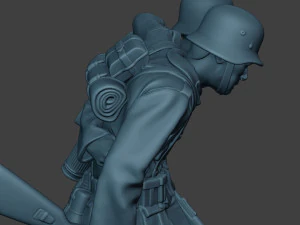 german soldier ww2 help wounded g5 3D Print Model