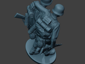 german soldier ww2 help wounded g5 3D-printmodel