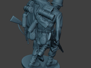 german soldier ww2 help wounded g5 3D-printmodel