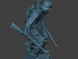 german soldier ww2 help wounded g5 3D-printmodel